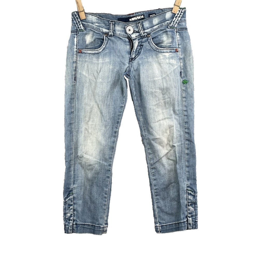Vintage Miss Sixty Capri Jeans Women's 29* Low Rise Crop Bruko Y2K Retro Italian